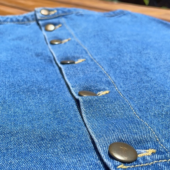 American Apparel Button Front Denim Skirt - Picture 5 of 10